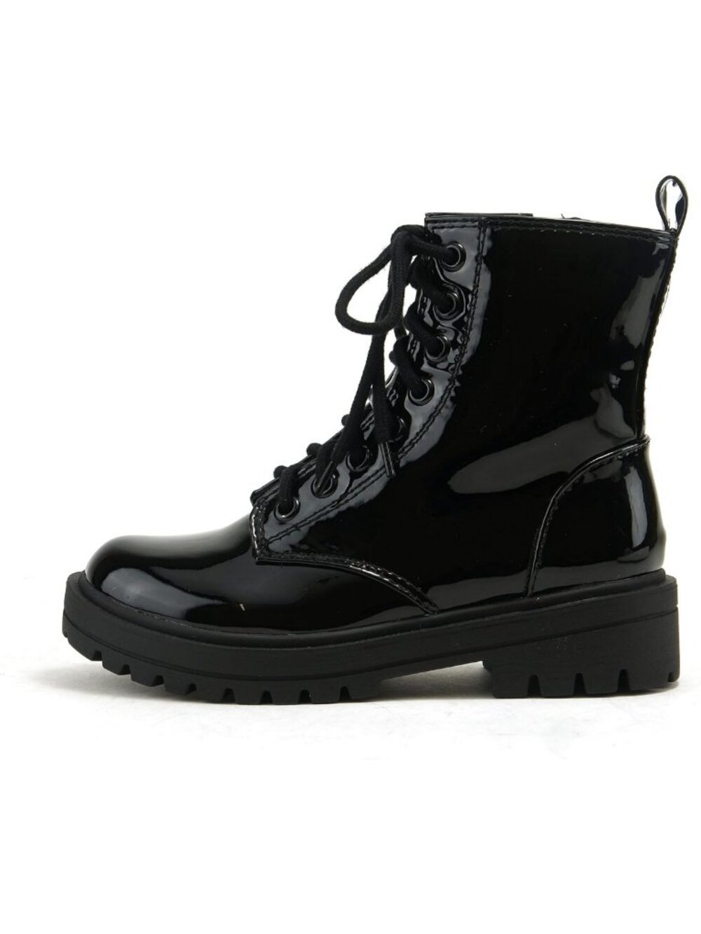 Lug Sole Combat Ankle Booties - Lace-Up, Side Zipper, Stylish & Comfortable
